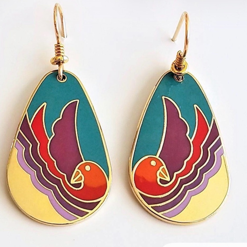 Laurel Burch Sea Bird Earrings
